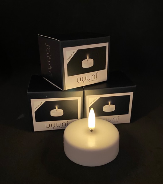 stor fyrfadslys med æske